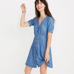 NWT Madewell Daylily Denim Button Front Dress